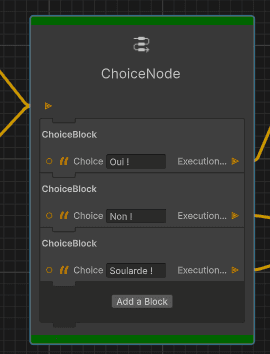 Branch node according to a choice designed in editor.